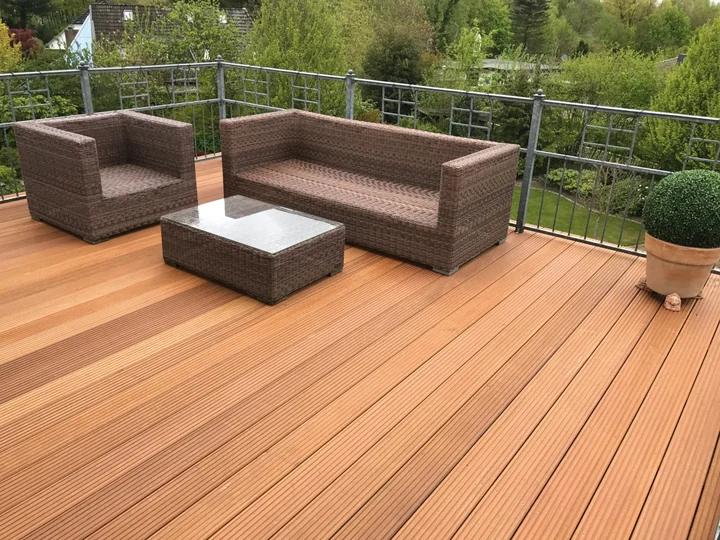 Bangkirai terrasplank glad/grof Premium 2,1x14,5x335cm 14.5x2.1x335cm Hout