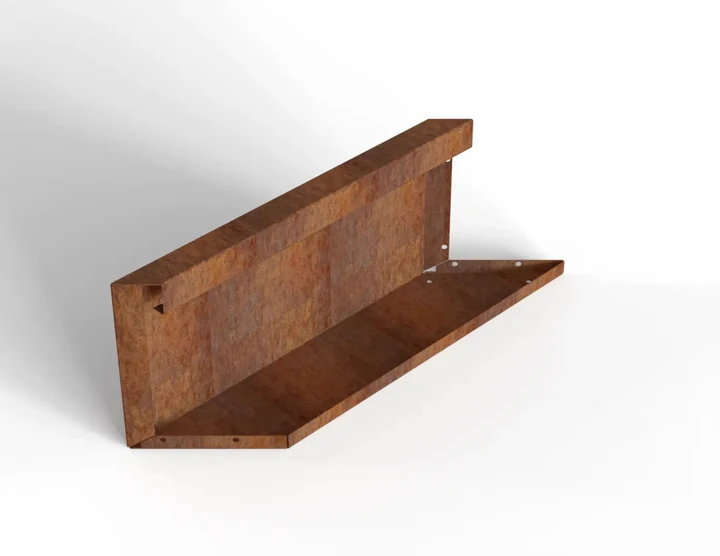 Bloembak Module+ Parallel paneel (E) 60x28 L 0,1x28x60cm