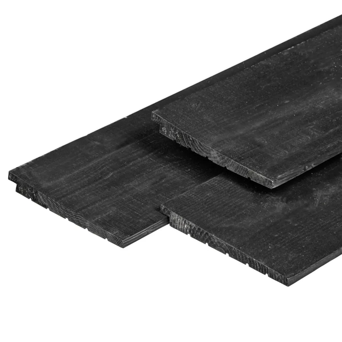 Zweeds Rabat Douglas Zwart gespoten ongedro.1,1/2,7x19,5x300 19.5x2.7x300cm