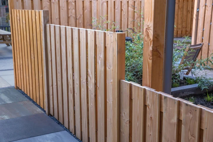 Tuinscherm Breukelen (19+2) Douglas Geschaafd 130x180cm 130x180x5cm Blank