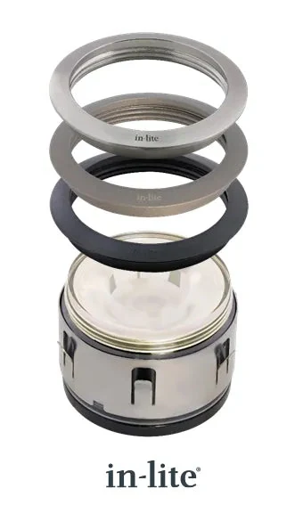 In-Lite RING 68 grondspot accessoire Black voor BOX1-PLATE 1