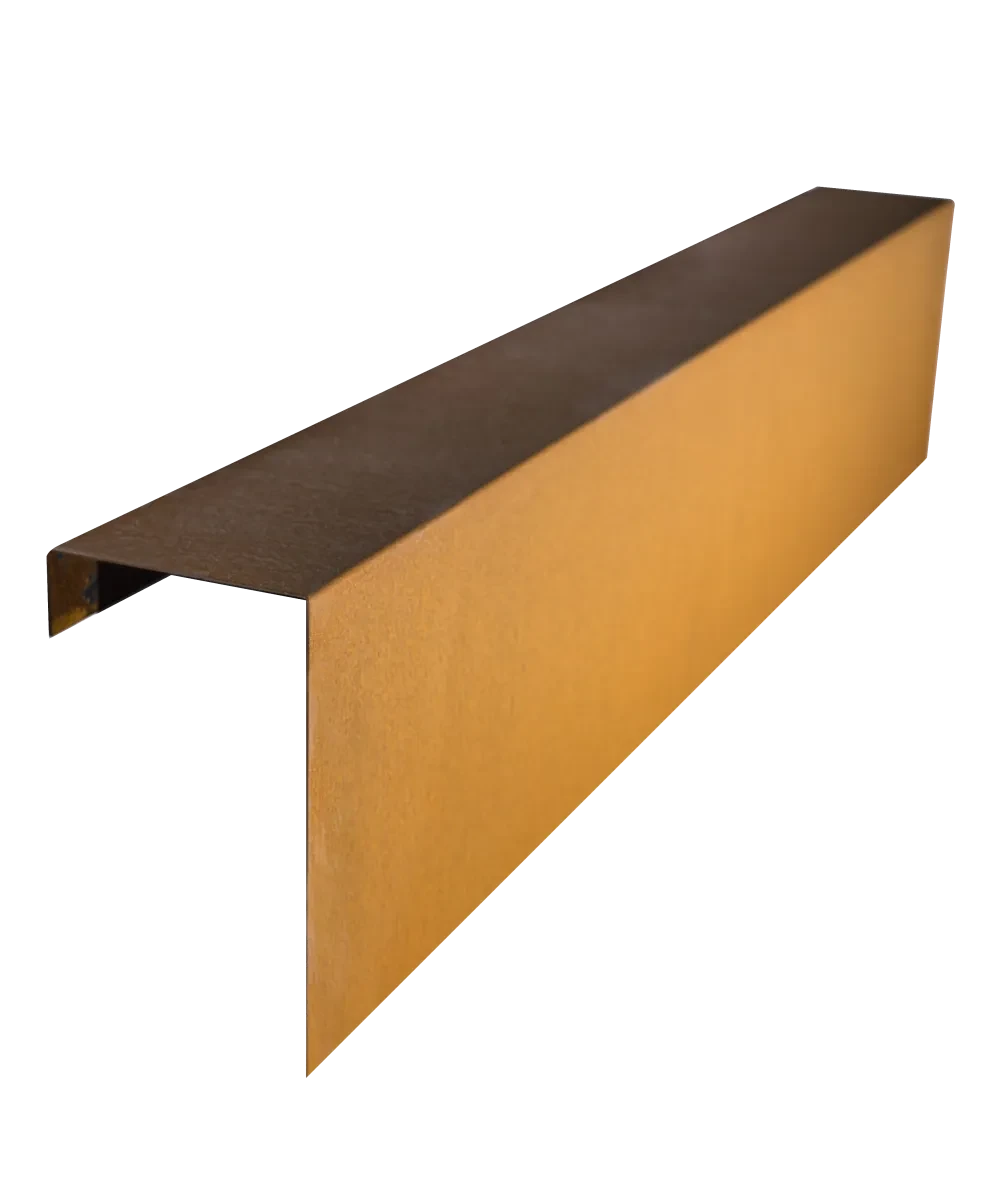 Overzetprofiel Muurblok Recht Corten 15x30x150cm