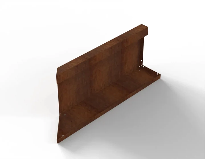 Bloembak Module+ Inwendig hoekpaneel (C) 60x28 R 0,1x28x60cm