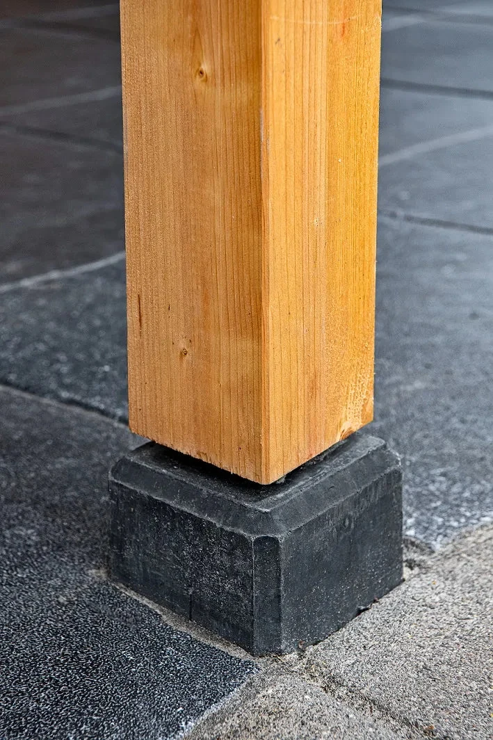 Berton©-poer recht antraciet M16-bus 15x15x60cm 15x15x60cm Antraciet