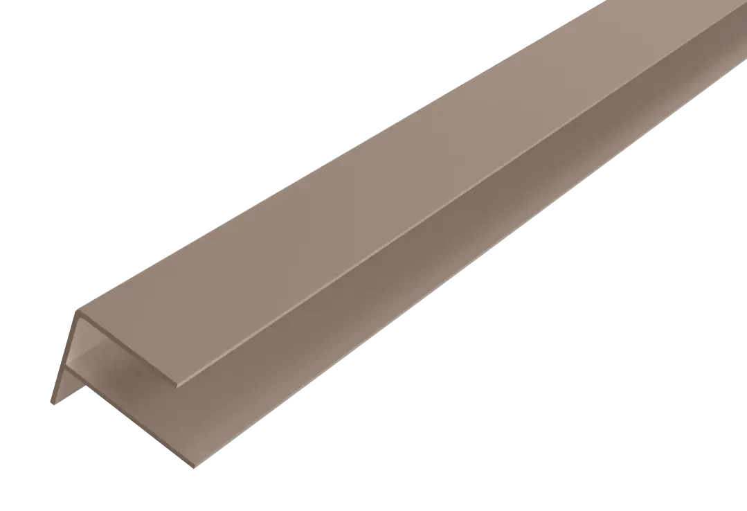 WEO Essential Alu F-profiel 35x45mm 300cm Light Grey 3.5x4.5x300cm