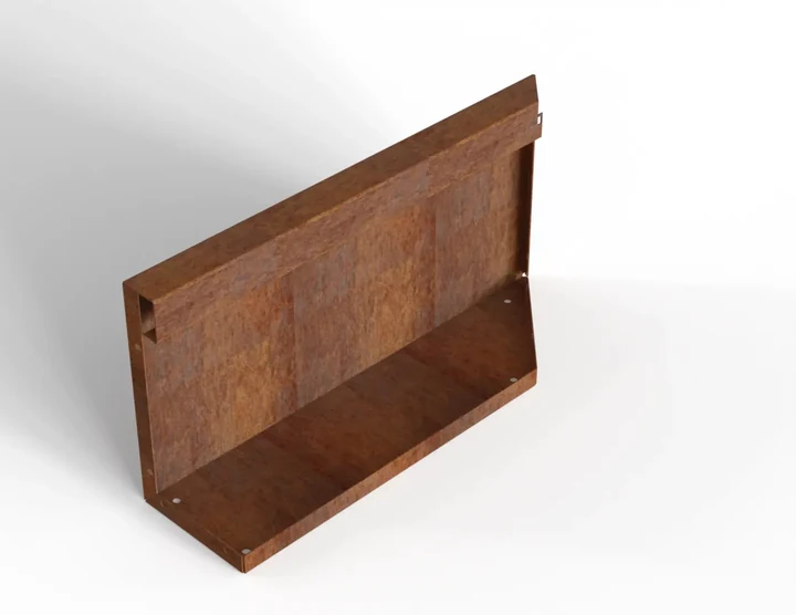 Bloembak Module+ Uitwendig hoekpaneel (B) 60x28 L 0,1x28x60cm