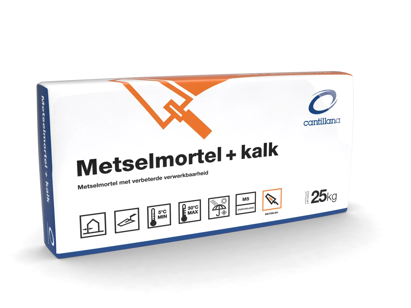 Cantillana Metselmortel+kalk 120 M5 A/B PE zak