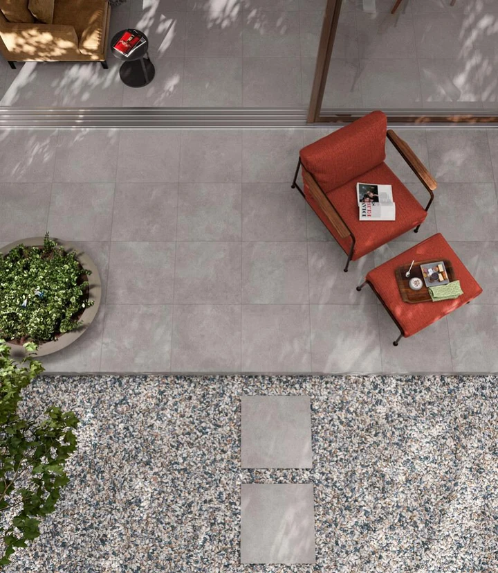 GeoCeramica® Framework Concrete 80x80x4cm Dust MBI keramische tegel