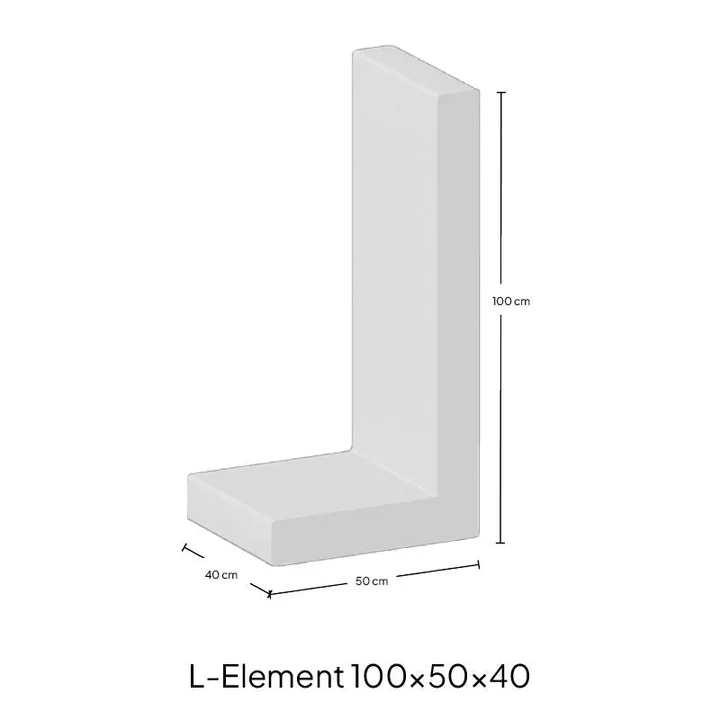 L-Element 40x100x50cm Antraciet