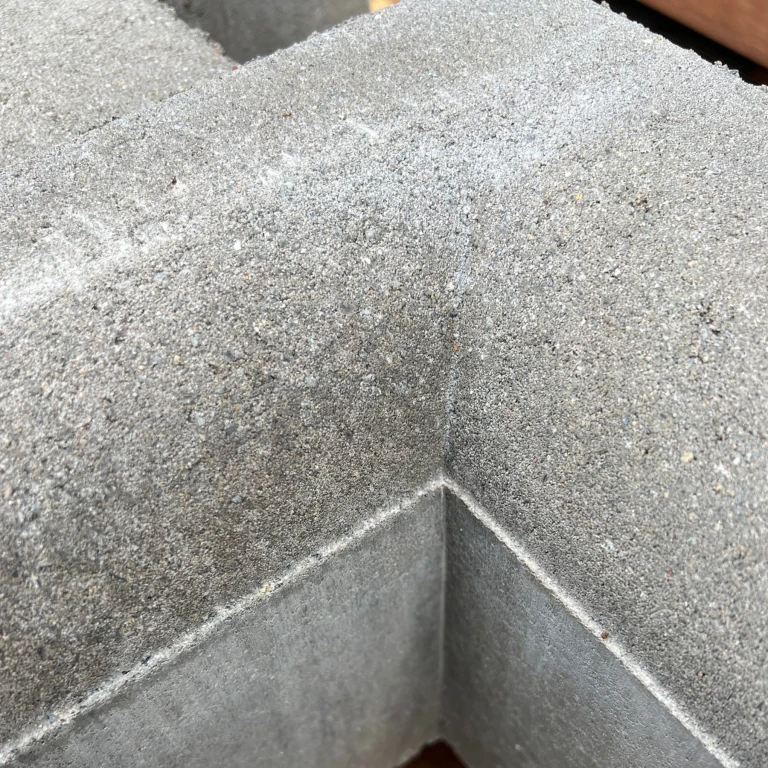 Hoekstuk opsluitband 13/15x25cm 90° inwendig grijs Excluton