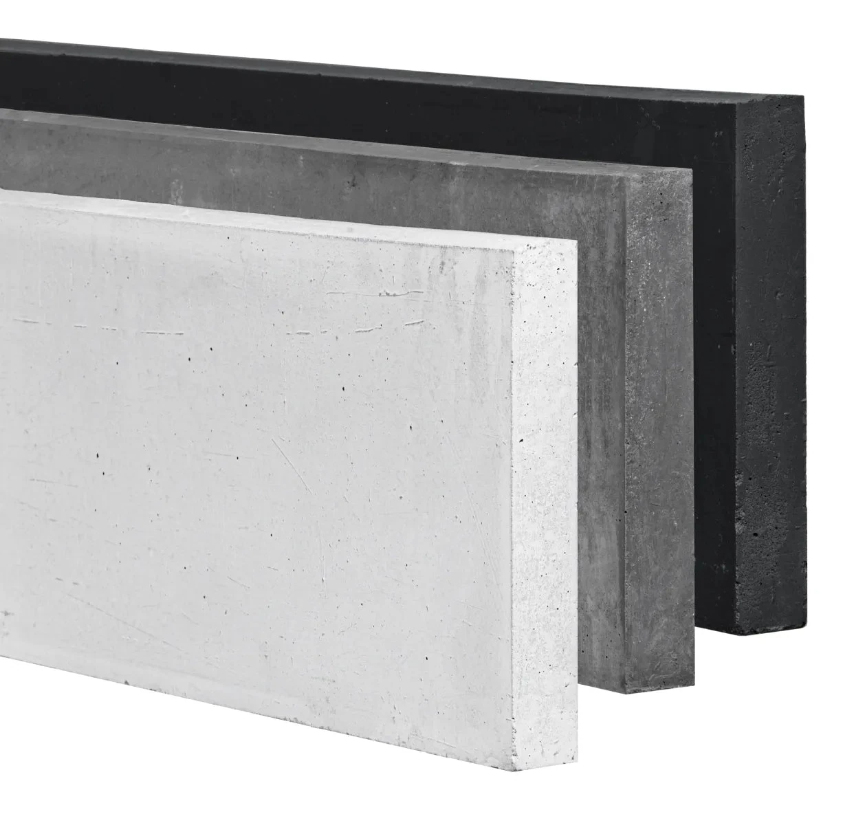 Beton-onderplaat Zaan wit/grijs H24xD3,5xL180cm 24x3.5x180cm Grijs, Wit