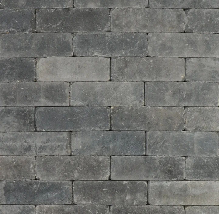 Trommelsteen 21x7x7 grijs/zwart genuanceerd 7x7x21cm