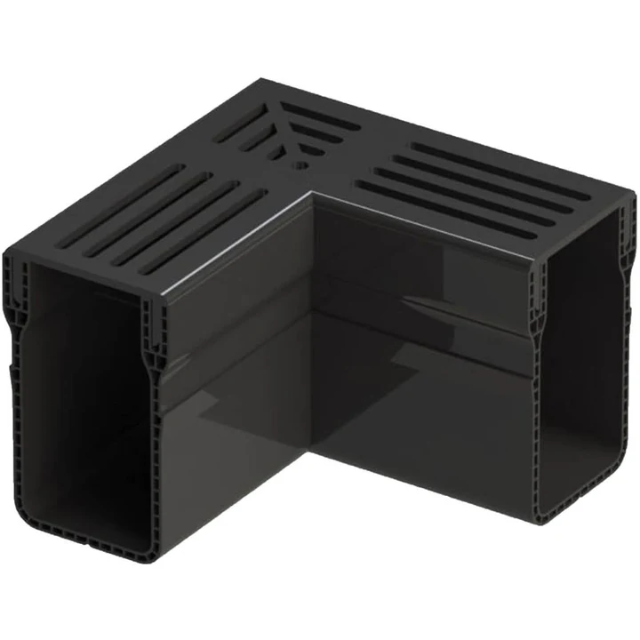 Gardendrain Corner Black 65/100 mm