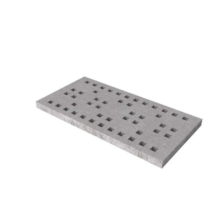 Schellevis Oudhollands Grasbetonpl. Grijs Matrix 200x100x10 200x100x10cm