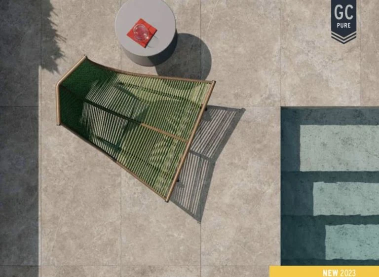 GeoCeramica® Landstone 100x100x4cm Gravel