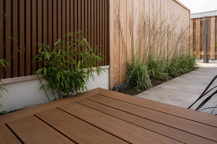 WPC Terrasplank Massief Premium 2,3x13,8x400cm Teak 13.8x2.3x400cm Bruin