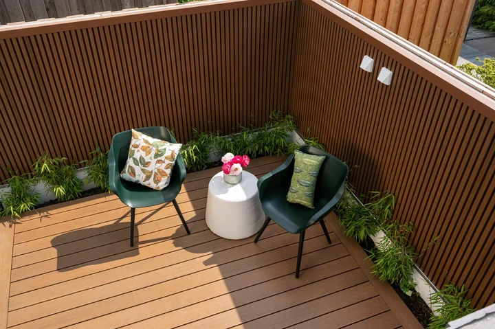 WPC Terrasplank Massief Premium 2,3x13,8x400cm Teak 13.8x2.3x400cm Bruin