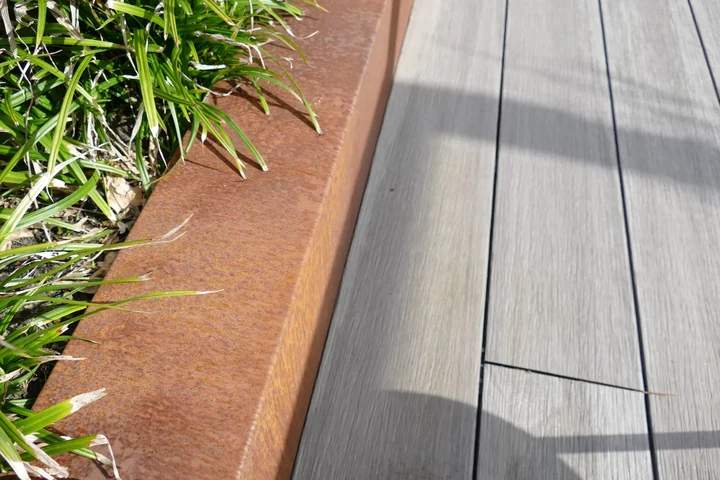 Corten Overzetstuk 12x30x50cm Bruin