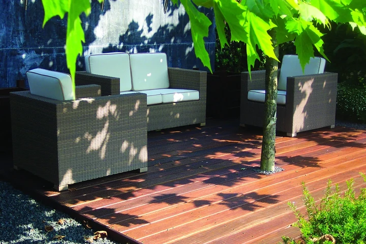 Bangkirai terrasplank glad/grof Premium 2,1x14,5x335cm 14.5x2.1x335cm Hout