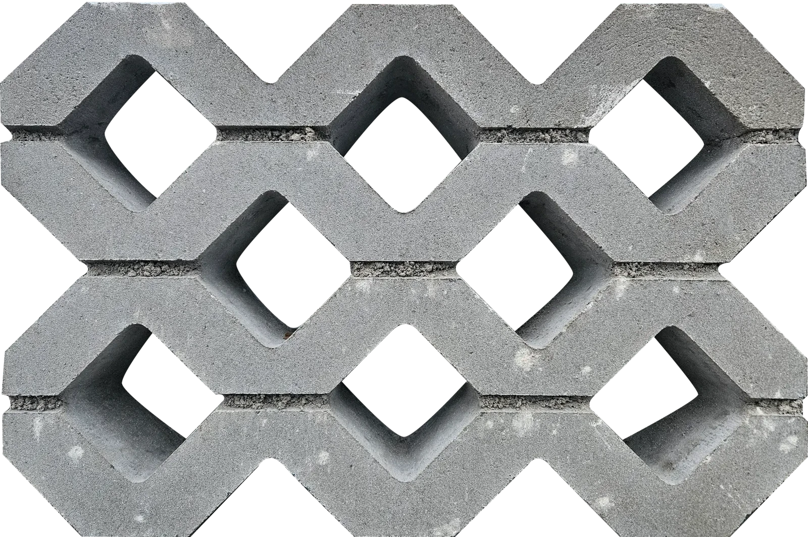 Grasbetontegel type F 40x60x10 (bovenzijde vlak) BK5 vierkante gaten 60x40x10cm