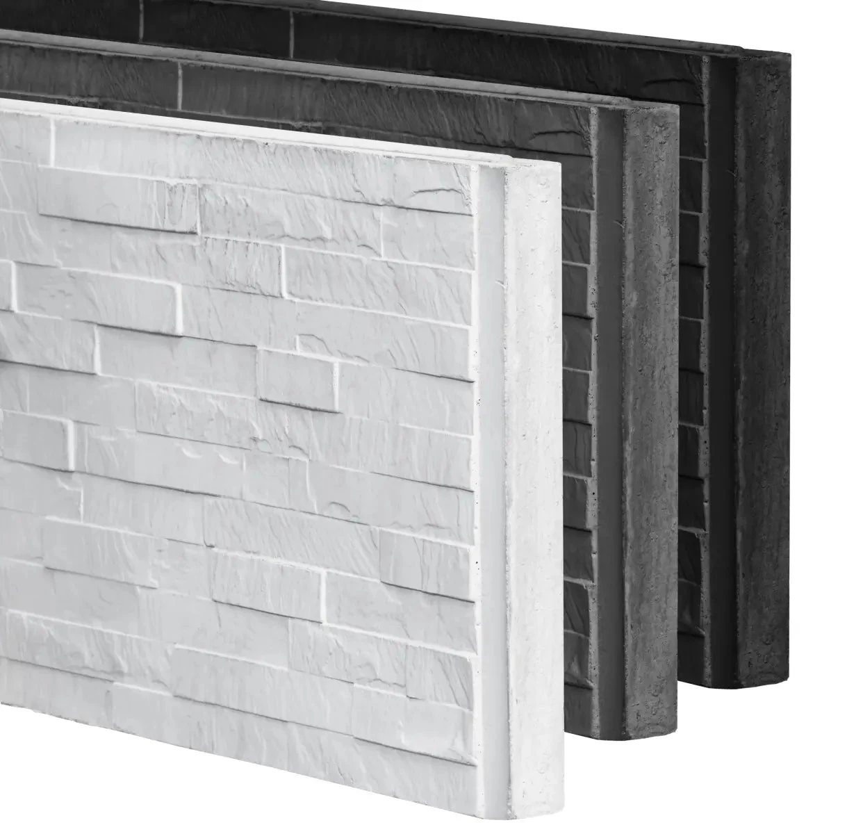 Beton-motiefplaat Schie antraciet H36xD4,8xL184cm leisteen 36x4.8x184cm Grijs