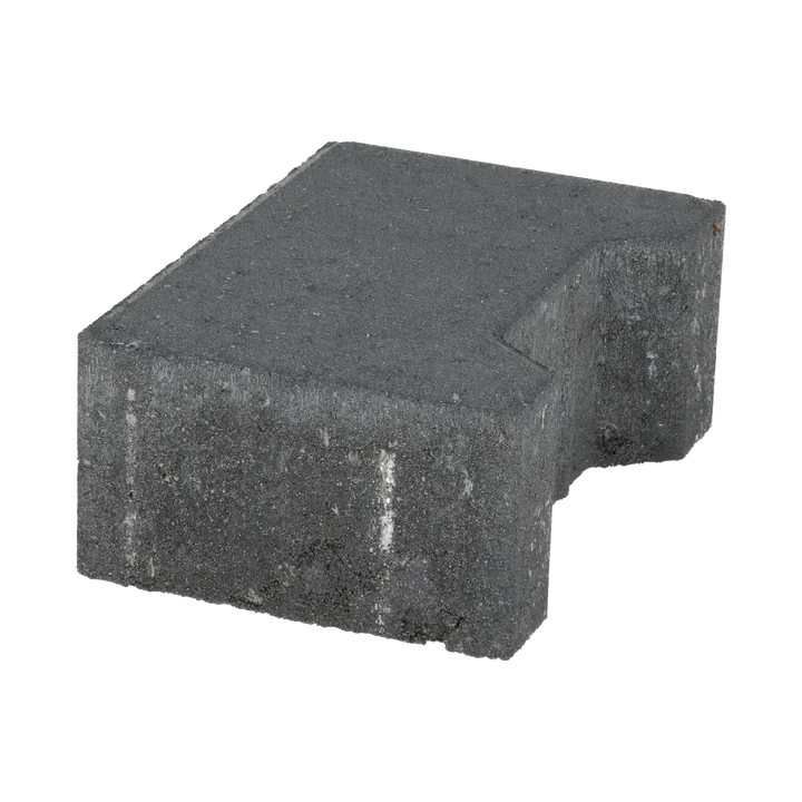 Ecotop Base Randsteen 20x13,4/11,5x8 normaal facet antraciet KOMO PL2 20x13,4x8cm Antraciet