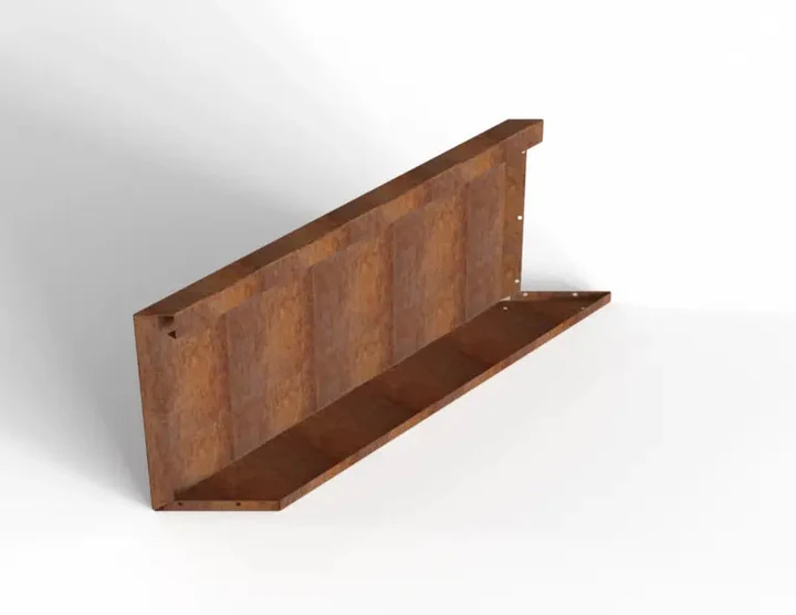 Bloembak Module+ Parallel paneel (E) 90x42 L 0,1x42x90cm