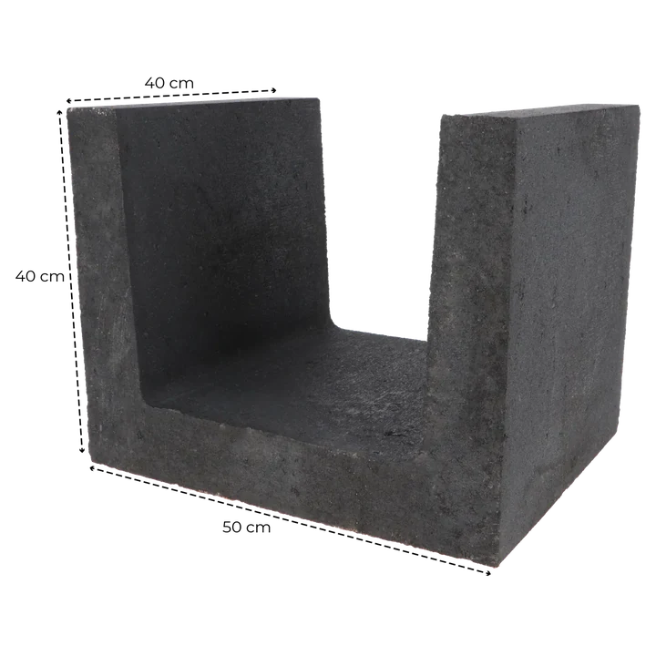 H) U-element 40x40x50cm