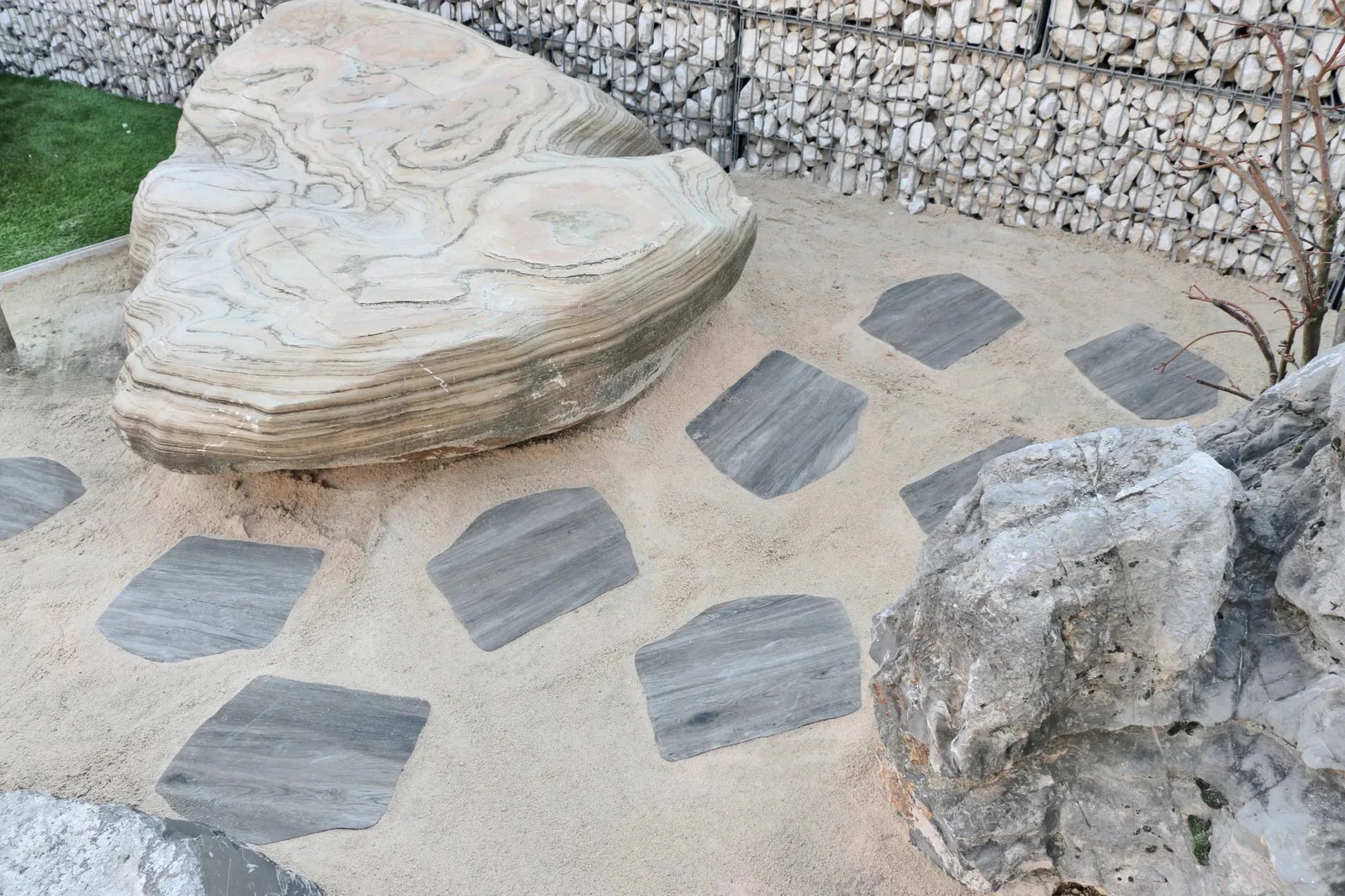 Staptegel Flex Stones Holz Grigio o 42x36x2cm Grijs