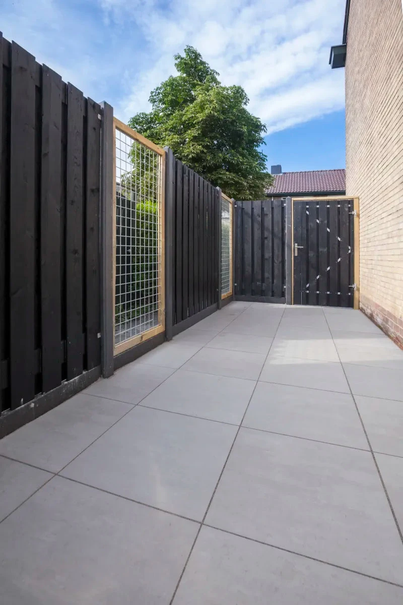 Tuindeur RVS Inbouwslotset Grenen Zwart Geschaafd100x195 100x200xcm Zwart