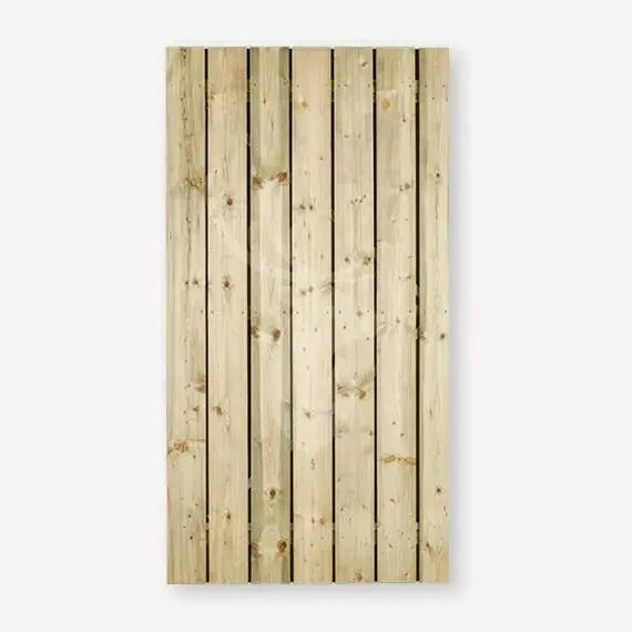 Tuindeur Privacy RVS Inbouwslot Vuren Groen Geimpr 100x190 100x190x6cm