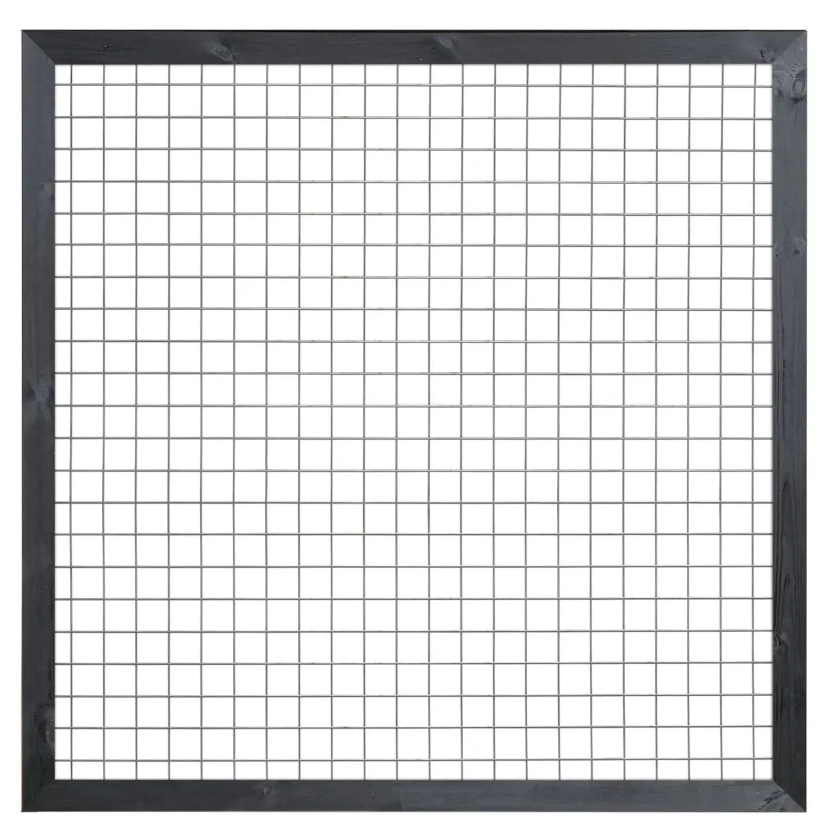 Gaaselement met kader grenen Zwart gespoten 180x180cm 180x180x4.5cm