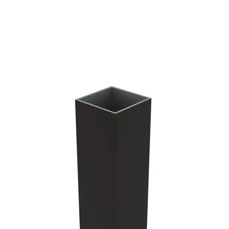 Boston Alu Poortpaal 90x90mm 275cm RAL9005 9x9x275cm