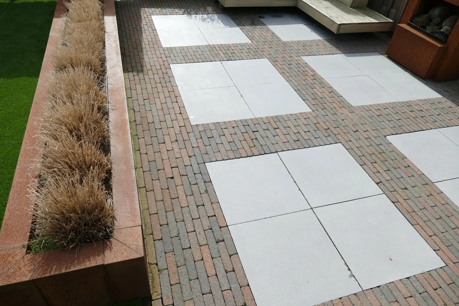 Corten Overzetstuk 12x45x100cm Bruin