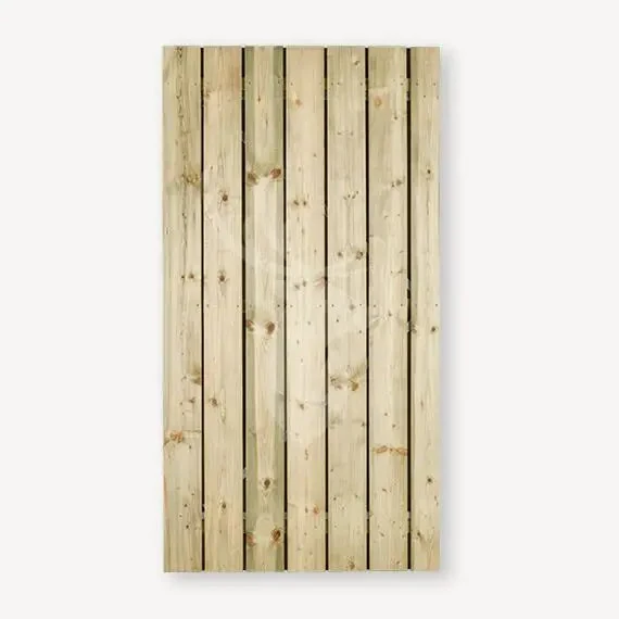Tuindeur Privacy RVS Inbouwslot Vuren Groen Geimpr 100x190 100x190x6cm