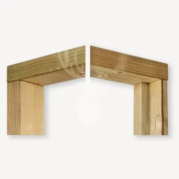 Tuindeurkozijn + aanslagligger Vuren Groen Geimpr 210x140 11x9x210cm
