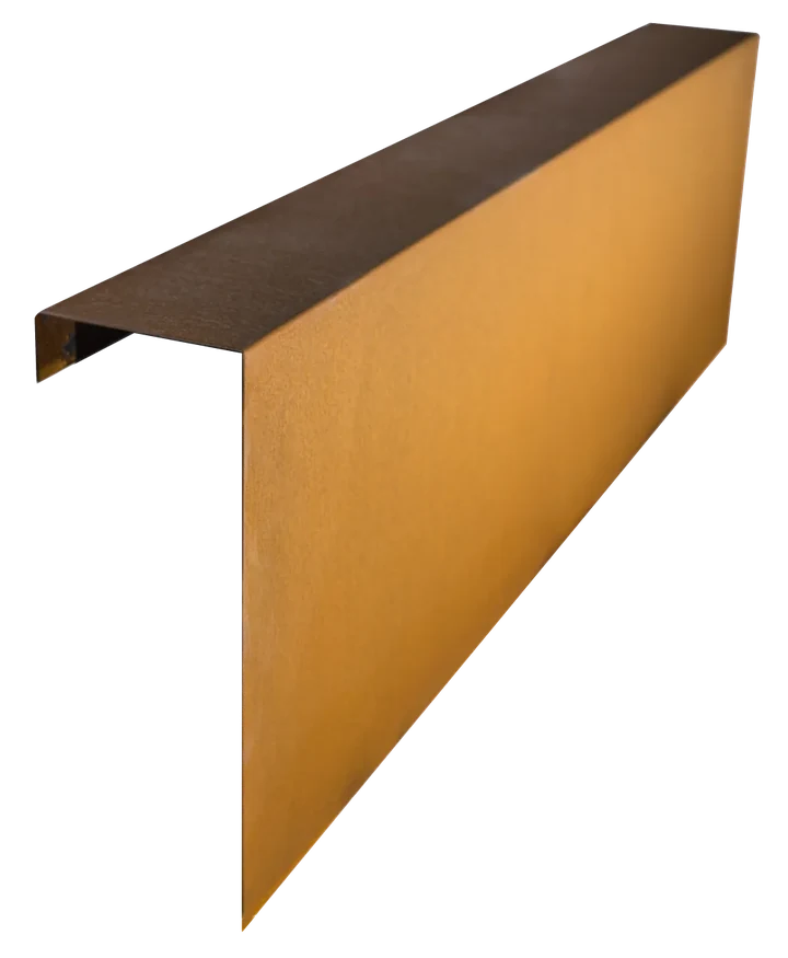 Overzetprofiel Muurblok Recht Corten 12x45x150cm