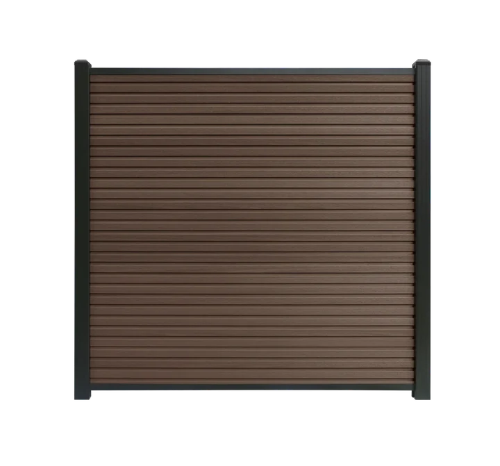 Composiet schutting Rhombus Walnoot Highlander composiet schuttingen