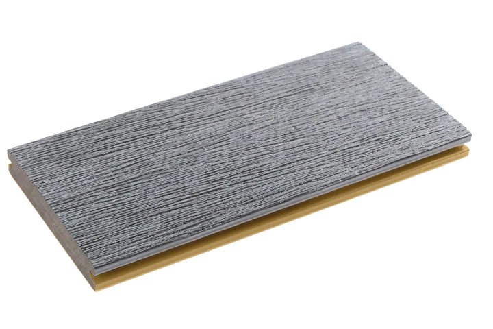 WPC Terrasplank Massief Vintage 2,3x13,8x400cm Lunar Grey/Ce 13.8x2.3x400cm Geel,                                                             Grijs