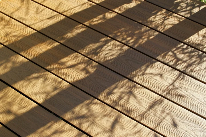 WPC Terrasplank Massief Premium 2,3x21x400cm Teak 21x2.3x400cm Bruin