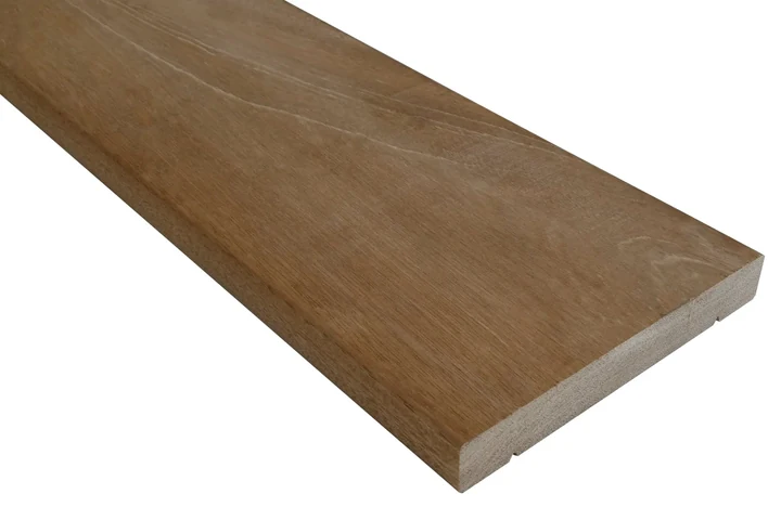 Bangkirai terrasplank v-groeven Premium 2,7x19,5x396cm 19x2.7x396cm Hout