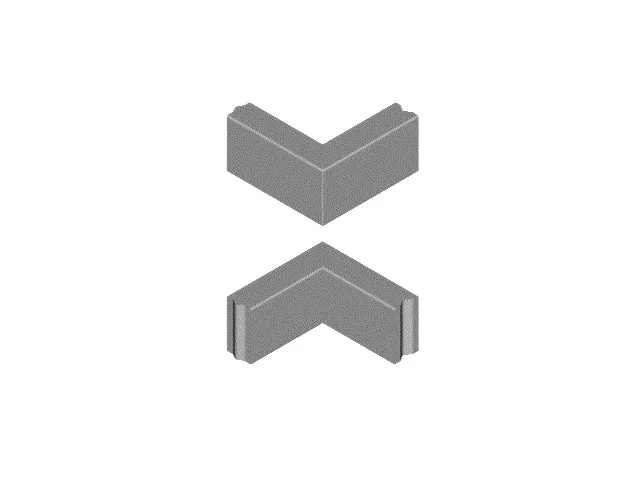 Hoekstuk 10x20 90° 40x20x40cm