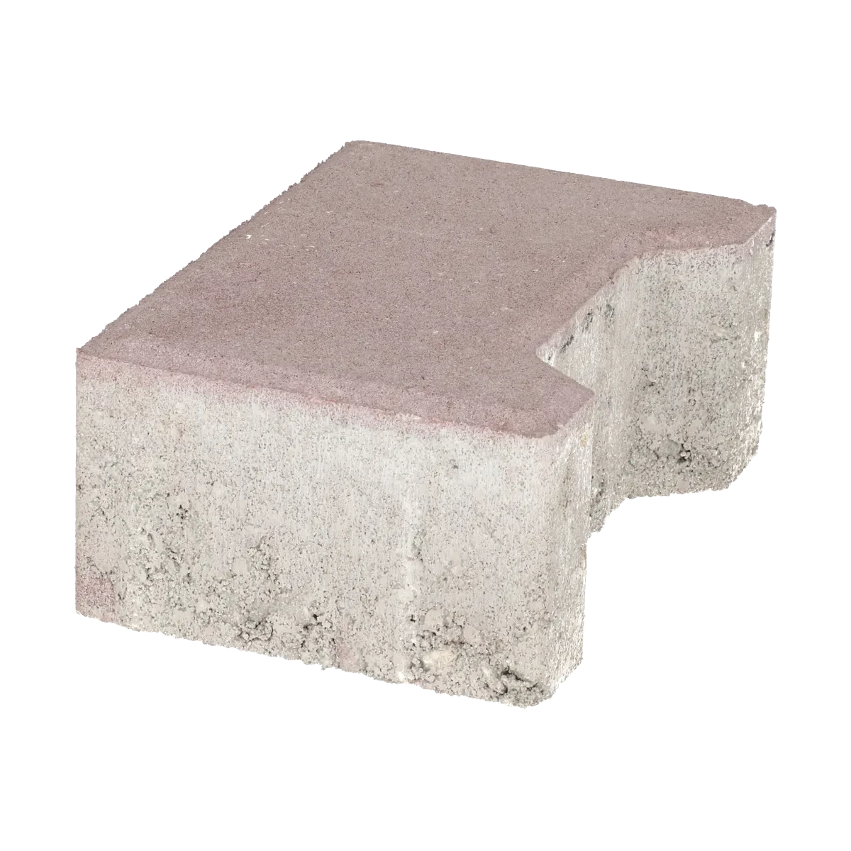 Ecotop Base Randsteen 20x13,4/11,5x8 normaal facet heidekleur KOMO PL2 20x13,4x8cm Heide