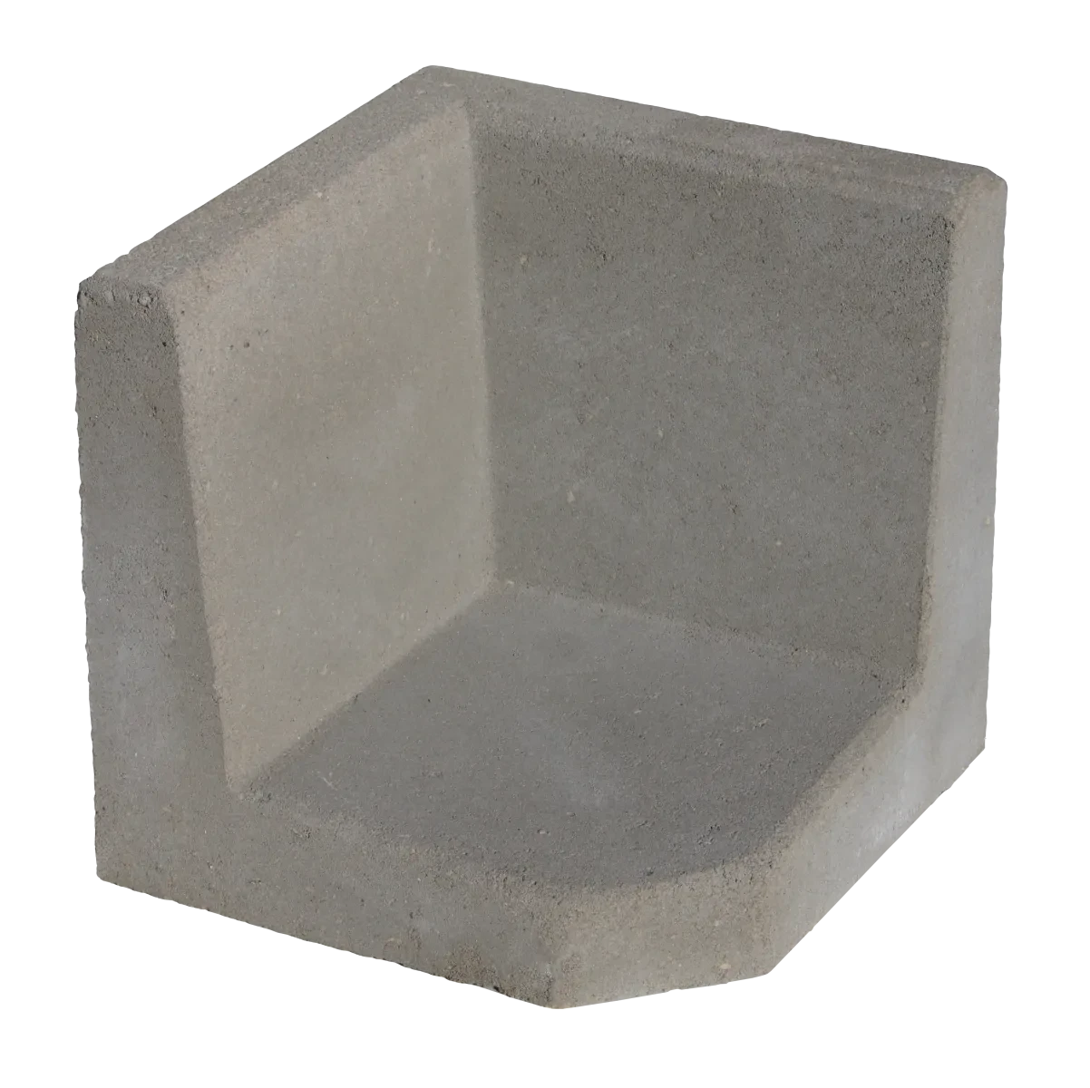 H) Hoek L-elementx8 40x50x40cm Grijs