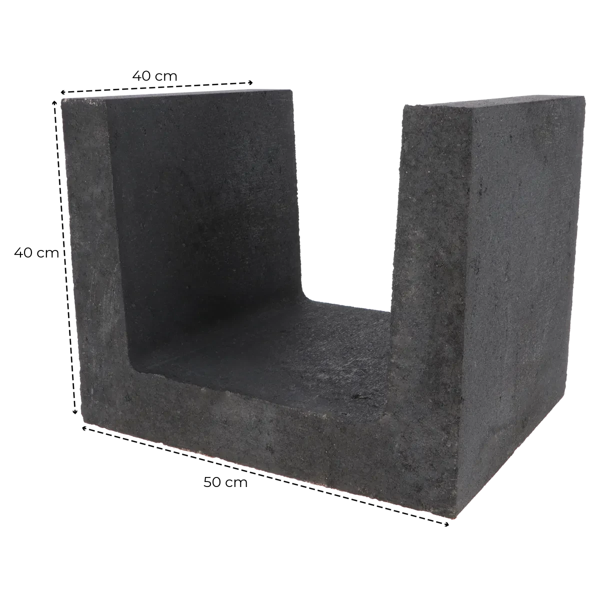 L-Element 40x100x50cm Antraciet