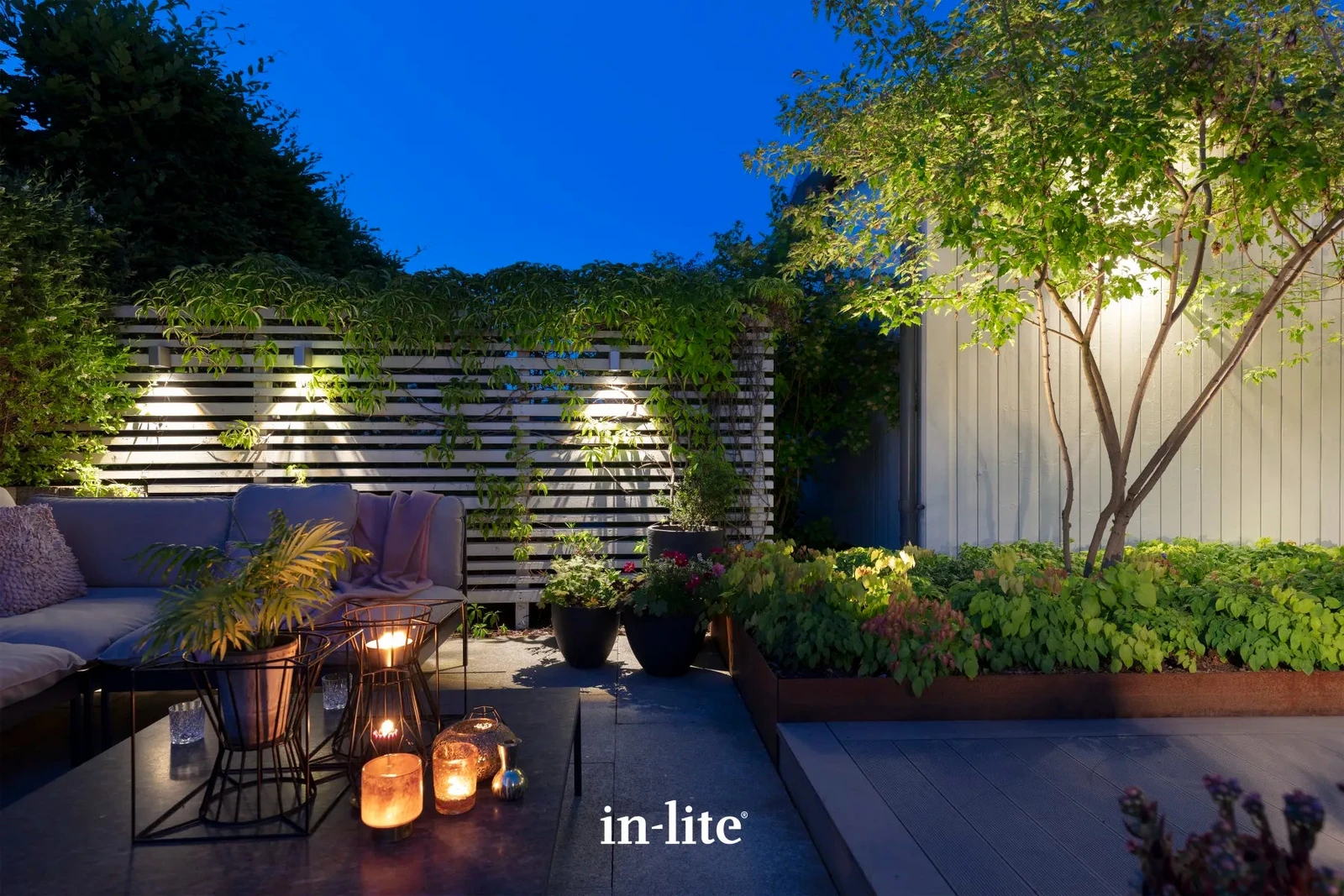 In-Lite Ace Down Wall 100-230V - Rosé Silver