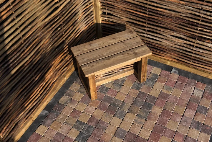 Tambour 10x10x6 bont 10x10x6cm Bruin,                                                             Geel,                                                             Rood