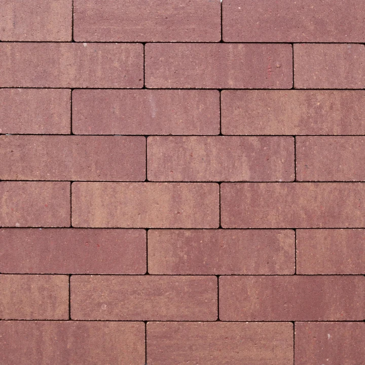 Strackstone Crown GRN+ Dikformaat 21x7x8 vlak wijnrood/oker genuanceerd KOMO PL2 8x7x21cm