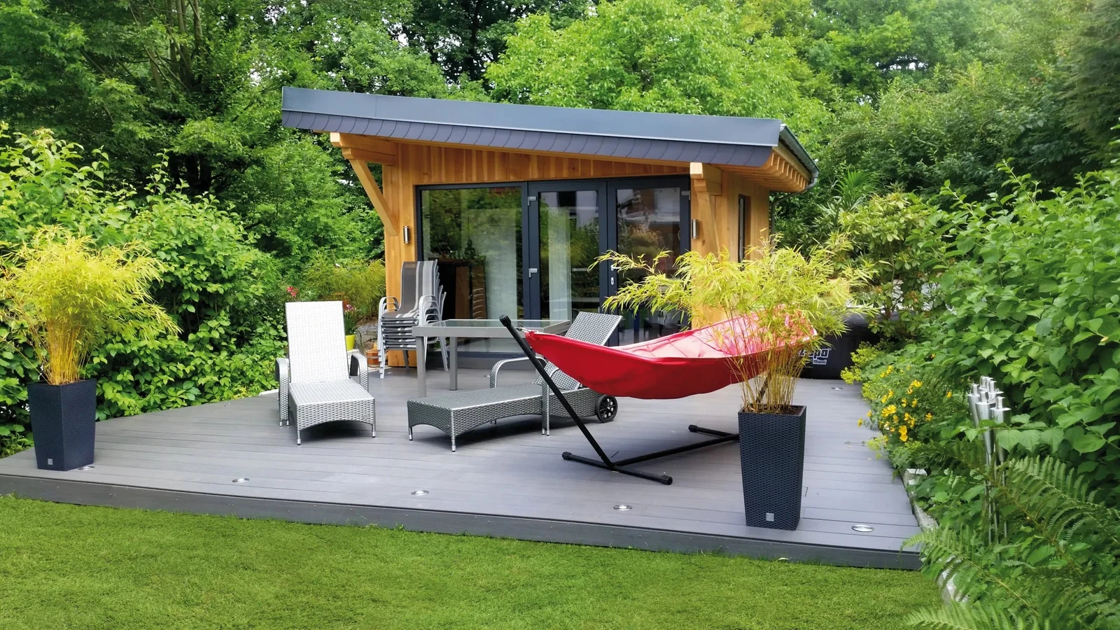 WPC Terrasplank Massief Premium 2,3x13,8x400cm Dark Grey 13.8x2.3x400cm Grijs