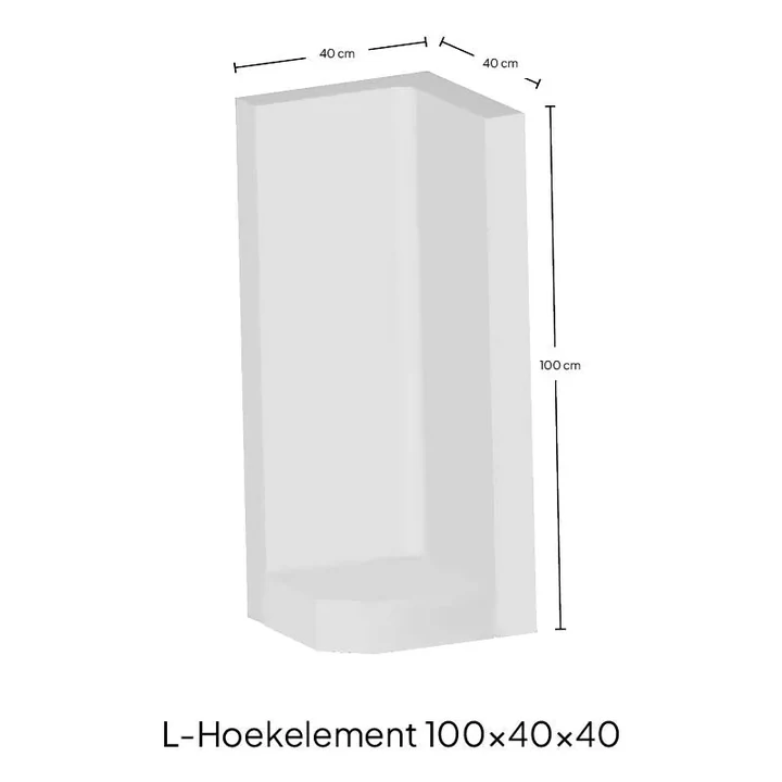L-Hoekstuk 40x100x40cm Antraciet